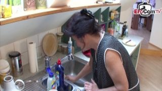 German grandmother get hard fuck in kitchen from step s pbxxxxx
