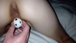 Husband Fist Wife Anal with ping pong balls in pussy xxxvp