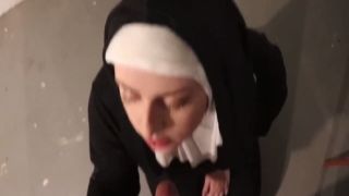 Nun Eats Chocolate and Cream on Halloween üvey anne sex
