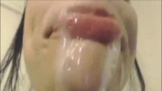 Squirting SPIT Out of Her THROAT with Dildo xxartx